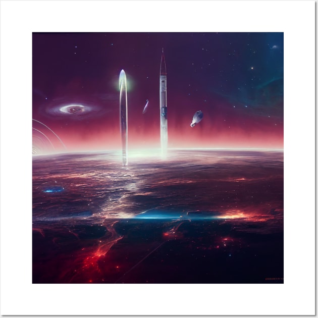 Interplanetary Spaceport Wall Art by Grassroots Green